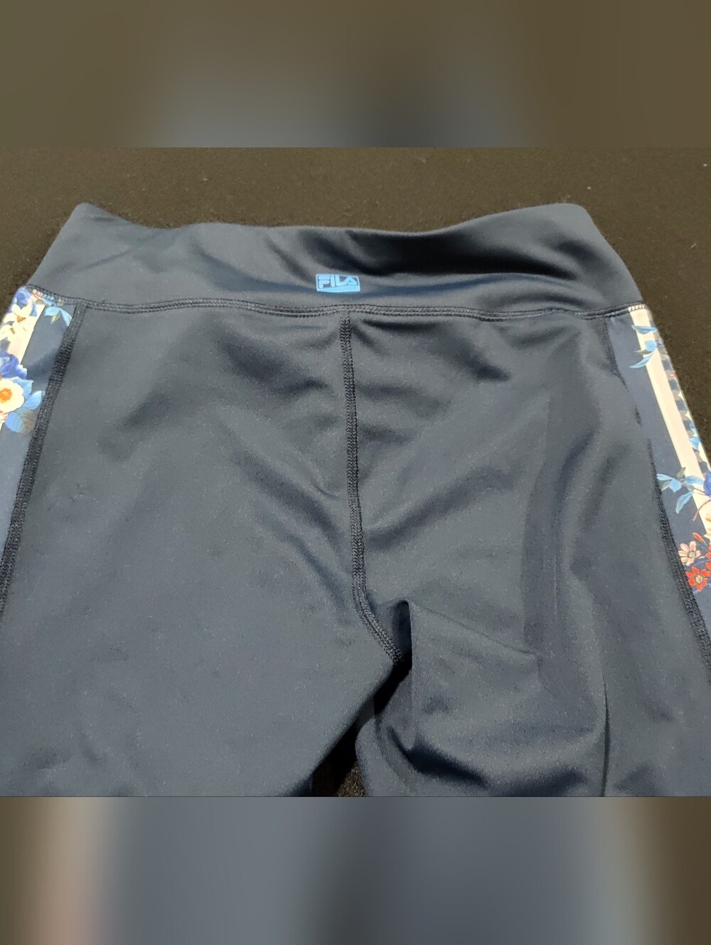 Fila Sport Floral Activewear Yoga Stretch Pants Women's Size Small, Navy Blue - Picture 6 of 11